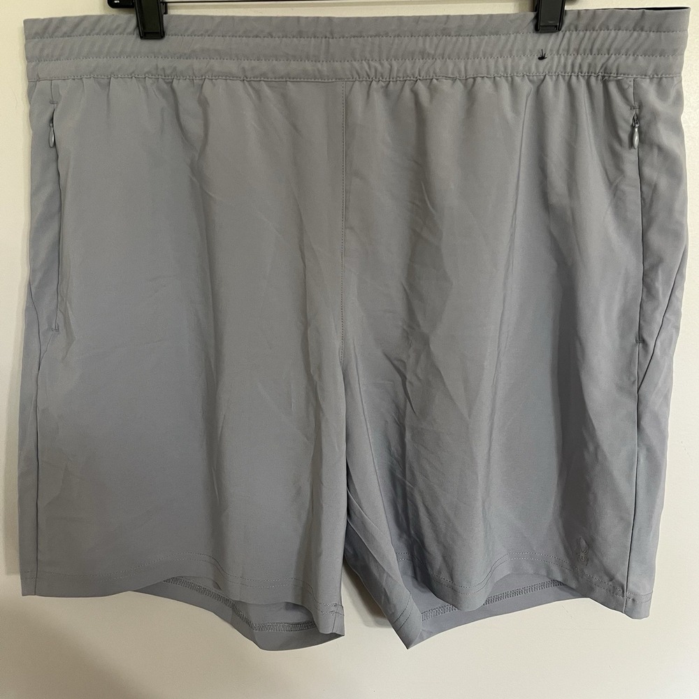 Men's Spyder Athletic Wear Gray Shorts‎ Drawstring Waist Size XL